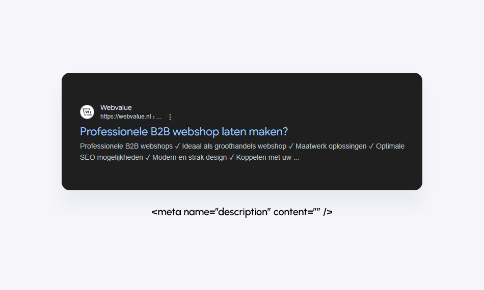 Meta description voorbeeld