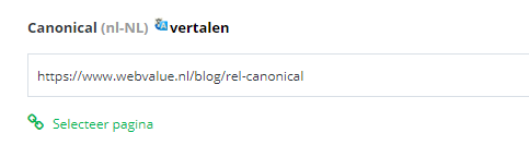 Wat is rel canonical link tag